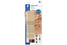 Staedtler Mars Lumograph Pastel, Crayons pastel de haute qualite pour le dessin artistique sur papier, Gamme Design Journey, etu