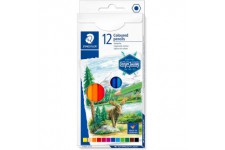 Staedtler Crayons de couleur de haute qualite pour artistes, Mine douce et tendre de 3 mm, etui carton avec 12 couleurs differen