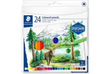Staedtler Crayons de couleur de haute qualite pour artistes, Mine douce et tendre de 3 mm, etui carton avec 24 couleurs differen