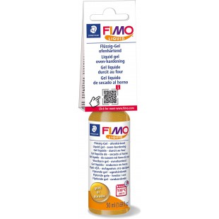 Staedtler FIMO Liquid, Gel fluide dore pour pate FIMO durcissant au four, Pour techniques de collage et jointoiement, Flacon de 