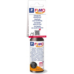 Staedtler FIMO Liquid, Gel fluide noir pour pate FIMO durcissant au four, Pour techniques de collage et jointoiement, Flacon de 