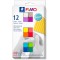 Staedtler FIMO Soft, Assortiment de 12 demi-pains de pate FIMO aux couleurs brillantes assorties, Pate a  modeler durcissant au 