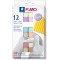 Staedtler FIMO Soft, Assortiment de 12 demi-pains de pate FIMO aux couleurs pastel assorties, Pate a  modeler durcissant au four