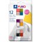 Staedtler FIMO Soft, Assortiment de 12 demi-pains de pate FIMO aux couleurs fashion assorties, Pate a  modeler durcissant au fou