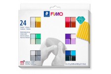 Staedtler FIMO Soft, Assortiment de 24 demi-pains de pate FIMO a  effet special de couleurs assorties, Pate a  modeler durcissan