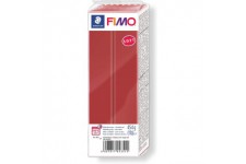 Staedtler FIMO Soft, Pate a  modeler rouge durcissant au four, Pour debutants et artistes, Souple et facile a  demouler, Pain de