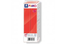 Staedtler FIMO Soft, Pate a  modeler rouge indien durcissant au four, Pour debutants et artistes, Souple et facile a  demouler, 