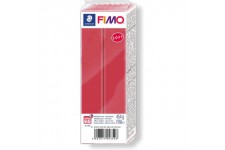 Staedtler FIMO Soft, Pate a  modeler rouge cerise durcissant au four, Pour debutants et artistes, Souple et facile a  demouler, 