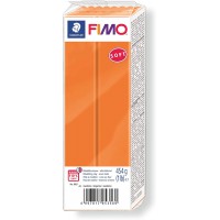 Staedtler FIMO Soft, Pate a  modeler mandarine durcissant au four, Pour debutants et artistes, Souple et facile a  demouler, Pai