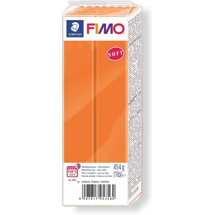 Staedtler FIMO Soft, Pate a  modeler mandarine durcissant au four, Pour debutants et artistes, Souple et facile a  demouler, Pai