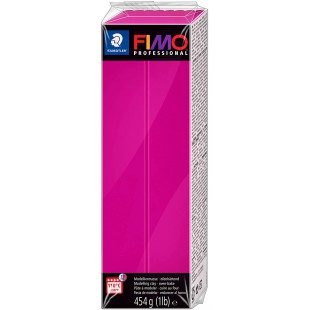 Staedtler FIMO Professional, Pate a  modeler magenta pur facon argile durcissant au four, Pour specialistes et artistes experts,