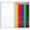 Staedtler Crayons de couleur de haute qualite pour artistes, Mine douce et tendre de 3 mm, Boite en metal avec 12 couleurs diffe