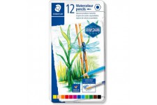 Staedtler Crayons de couleur aquarellables de haute qualite pour artistes, Utilisables a  sec ou a  l'eau, Mine douce et tendre 