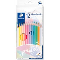 Staedtler 146 C12 PAST Crayons de Couleur pastel, etui en Carton avec 12 Crayons assortis, 146 C12 PA