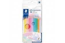 Staedtler 146 C12 PAST Crayons de Couleur pastel, etui en Carton avec 12 Crayons assortis, 146 C12 PA