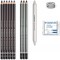 Staedtler Mars Lumograph, Coffret charbon et fusain pour beaux-arts, Inclus crayons enrichis en carbone, crayons fusains, estomp