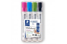 Staedtler Lumocolor 351, Marqueurs pour tableau blanc effacables a sec, Sans xylene ni toluene et quasi-inodore, Poi