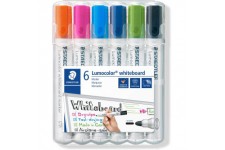 Staedtler Lumocolor 351, Marqueurs pour tableau blanc effacables a sec, Sans xylene ni toluene et quasi-inodore, Poi