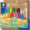 Staedtler Noris Junior, Crayons a la cire gros module, Specialement concus pour les enfants, etui carton recycle ave