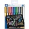 Staedtler Metallic Marker, Feutres metalliques a pointe ogive pour loisirs creatifs et ecriture stylisee, Encre pig