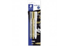 Staedtler Metallic Marker, Feutres a encre metallique pour loisirs creatifs et ecriture stylisee, Encre pigmentee a