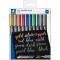 Staedtler Metallic Marker, Feutres metalliques a pointe pinceau pour loisirs creatifs et ecriture stylisee, Encre p