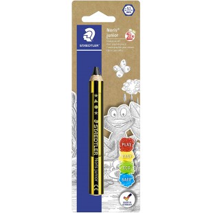 Staedtler Noris Junior, Crayon a papier gros module, Specialement concu pour les enfants, etui carton avec 1 crayon 