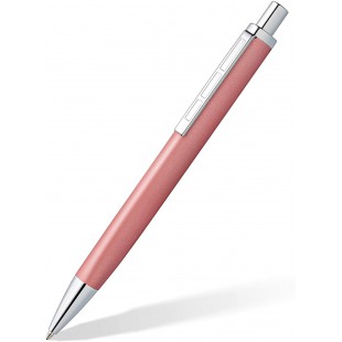 Staedtler Triplus 444, Stylo-bille triangulaire rose de haute qualite, Encre de couleur bleue et pointe de taille moy
