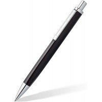 Staedtler Triplus 444, Stylo-bille triangulaire gris anthracite de haute qualite, Encre de couleur bleue et pointe de