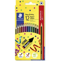 STAEDTLER Crayons de couleur Noris Colour, haute resistance a  la rupture, forme hexagonale, surface souple, materiau WOPEX, kit
