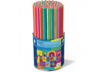 STAEDTLER Noris Happy - Crayons triangulaires a  rayures colorees - Haute resistance a  la rupture - Durete HB - 72 crayons dans