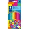 STAEDTLER Crayons de couleur Noris Happy avec des couleurs hautement pigmentees, forme hexagonale classique et mine douce, 12 cr