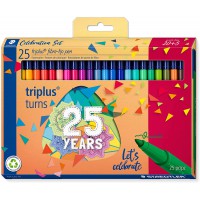 STAEDTLER - Triplus color 323 - Etui carton 25 feutres coloriage pointe moyenne 1 mm assortis - Edition Triplus Anniversaire - 3