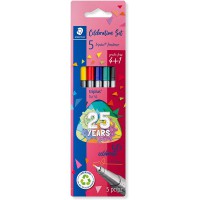 STAEDTLER Fineliner Triplus celebration Set de feutres a  pointe triangulaire ergonomique Pointe ultra fine 0,3 mm Longue duree 