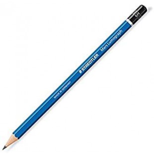 STAEDTLER Lot de 5 Crayons Papier Mars Lumograph 100 Mine 2 mm Bleu 6H