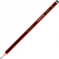 STAEDTLER Crayons Papier Tradition 110 Hexagonal Laque Noir Rouge HB