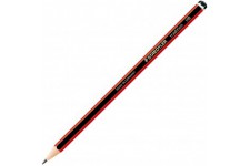 STAEDTLER Crayons Papier Tradition 110 Hexagonal Laque Noir Rouge HB