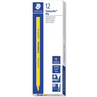 Staedtler Textsurfer Dry, Crayons surligneurs a sec de haute qualite, Pour surlignage sur tout type de papier, Boit