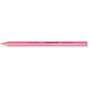 STAEDTLER Textsurfer dry 128 64 - Crayon surligneur a sec triangulaire gros module rose fluo