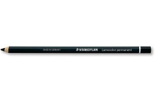 STAEDTLER Lot de 3 Marqueurs a sec Glasochrom Lumocolor permanent Noir