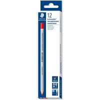 Staedtler Lumocolor Omnichrom, Crayons rouges non-permanents pour marquage sur la plupart des surfaces, Effacables a