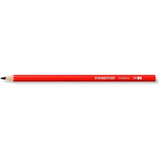 STAEDTLER Crayons papier Minerva hexagonal rouge mine 2 mm HB