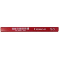 Staedtler 148 40 10 Crayon de Charpentier Ovale Medium, Rouge-Brun, 1 Stuck (1er Pack)