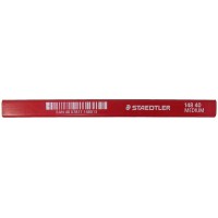 Staedtler 148 40 10 Crayon de Charpentier Ovale Medium, Rouge-Brun, 1 Stuck (1er Pack)