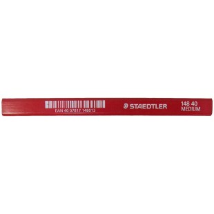 Staedtler 148 40 10 Crayon de Charpentier Ovale Medium, Rouge-Brun, 1 Stuck (1er Pack)