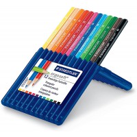 STAEDTLER ERGOSOFT 157 ETUI RIGIDE DE 12 CRAYONS DE COULEURS 157SB12