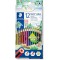 STAEDTLER - Noris Colour 185 - Etui Carton - Crayons de couleur - Assortiment 12 couleurs - Bois upcycle - â€Ž185 C12