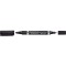 Staedtler 348 B-9 Marqueur permanent Lumocolor duo - Rechargeable, 0,6 mm et 1,5-4 mm Noir