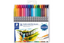 Staedtler Feutres a double pointe pour ecriture et coloriage, Pointe fine de 0.5-0.8 mm et pointe compacte extra-lar