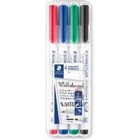 Staedtler Lumocolor 301, Feutres pour tableau blanc effacables a  sec, Sans xylene ni toluene et quasi-inodore, Pointe ogive de 